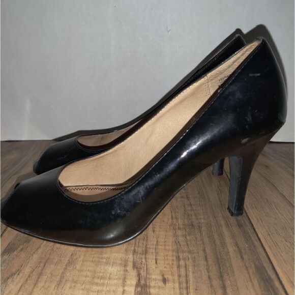 Nordstrom BP Peekaboo Peep Toe High Heel Stiletto Black Size: 7M.Shoes have we - Picture 5 of 9